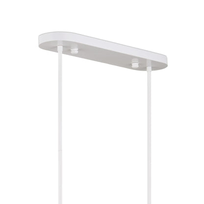 Tulum 5 Light 39" Wide Wrought Iron Linear Chandelier with Bone China Shade