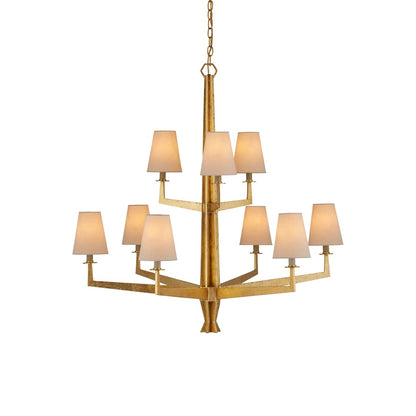 Goldfinch 9 Light 36" Wide Wrought Iron Candle Style Chandelier