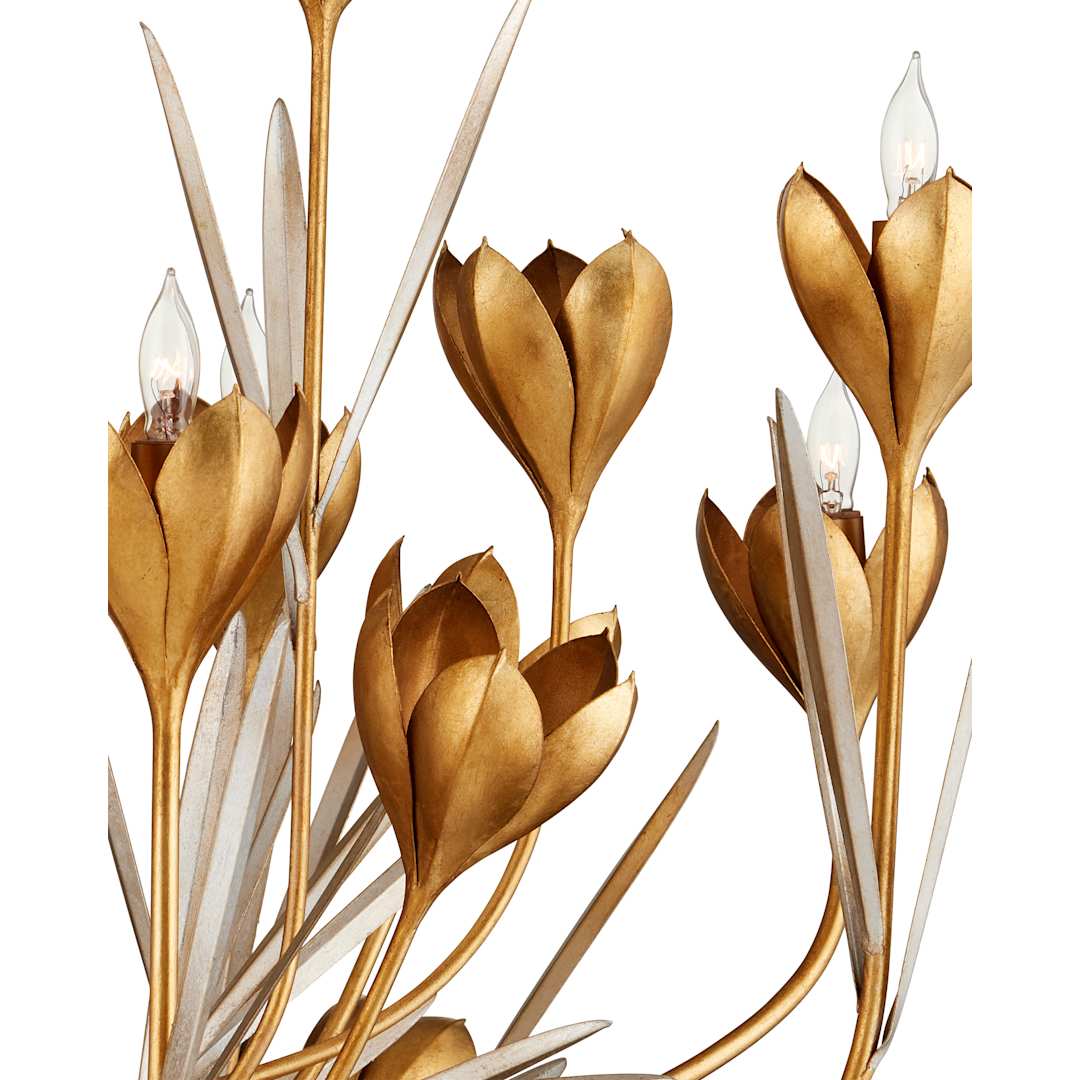 Hortensia 9 Light 32" Wide Wrought Iron Candle Style Chandelier