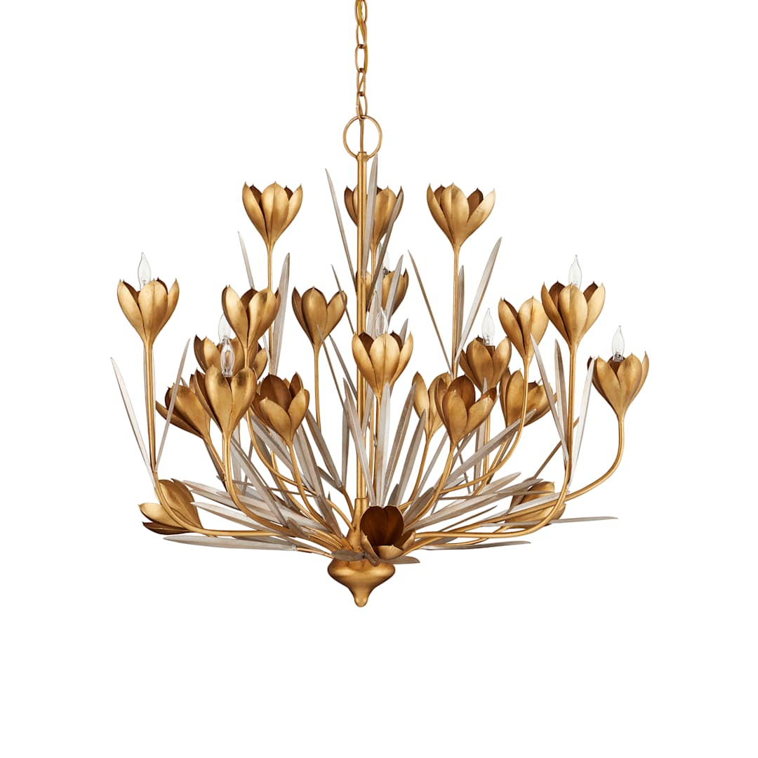 Hortensia 9 Light 32" Wide Wrought Iron Candle Style Chandelier