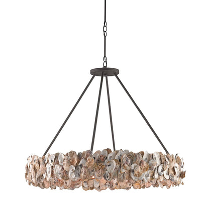 Oyster Circle 8 Light 38" Wide Drum Chandelier
