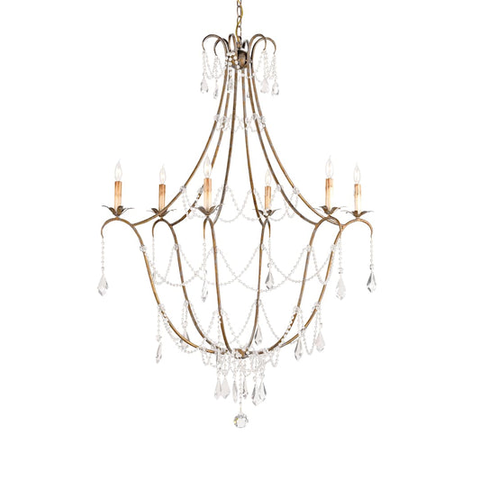 Elizabeth 50"H 6 Light Chandelier with Optional Customizable Shades from the Lillian August Collection