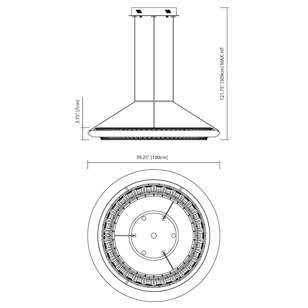 Joez 5 Light 39" Wide LED Crystal Ring Chandelier