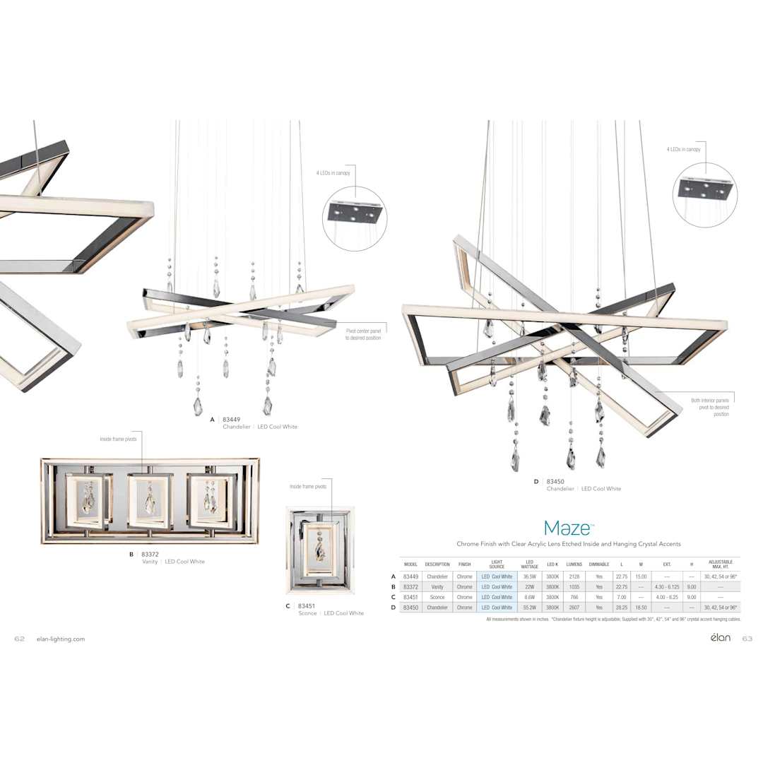 Maze 7 Light 28" Wide LED Crystal Ring Chandelier