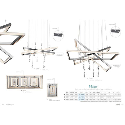 Maze 7 Light 28" Wide LED Crystal Ring Chandelier