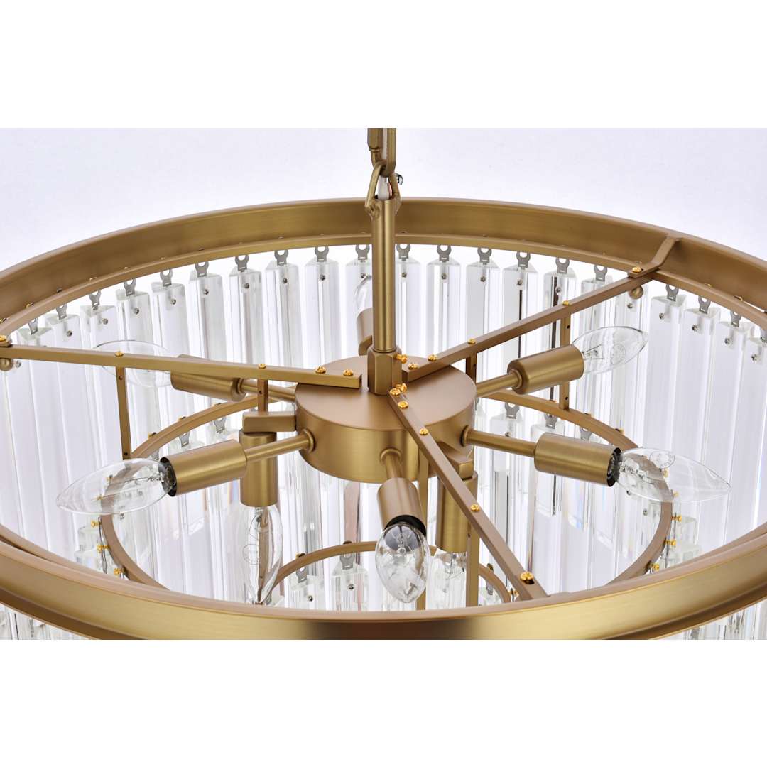 Sydney 9 Light 26" Wide Crystal Waterfall Chandelier