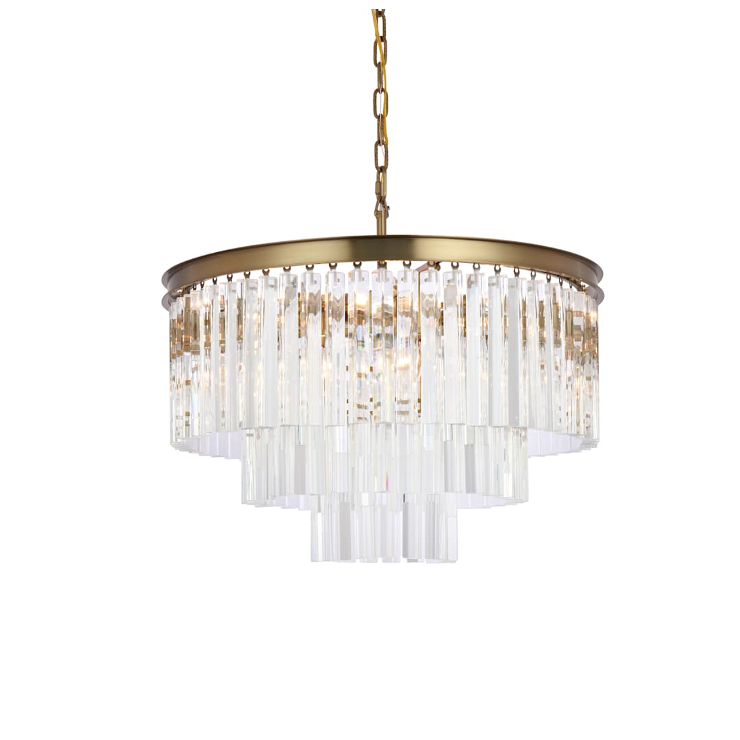 Sydney 9 Light 26" Wide Crystal Waterfall Chandelier