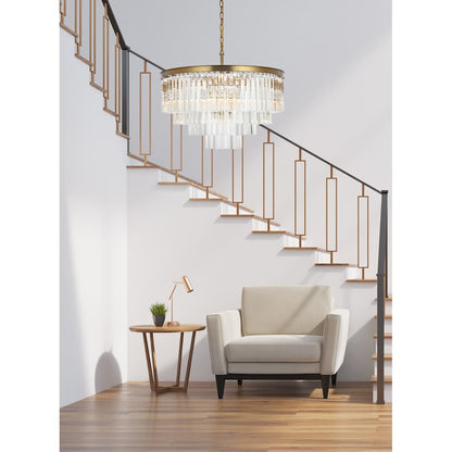 Sydney 17 Light 32" Wide Crystal Waterfall Chandelier