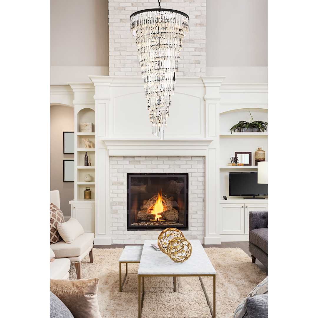 Sydney 42 Light 37" Wide Crystal Waterfall Chandelier