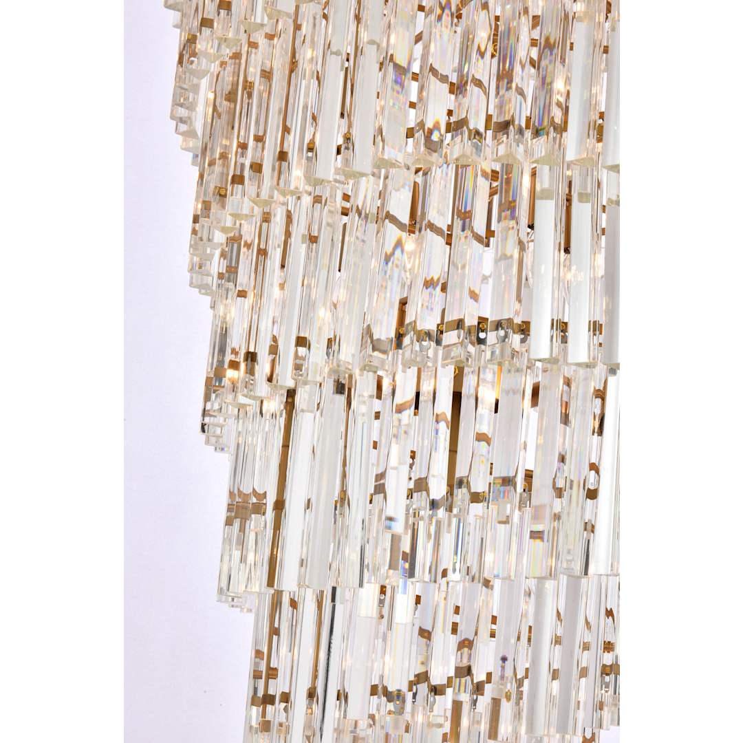 Sydney 42 Light 37" Wide Crystal Waterfall Chandelier