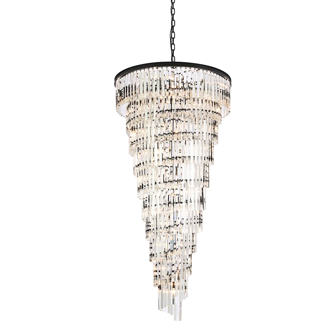 Sydney 42 Light 37" Wide Crystal Waterfall Chandelier