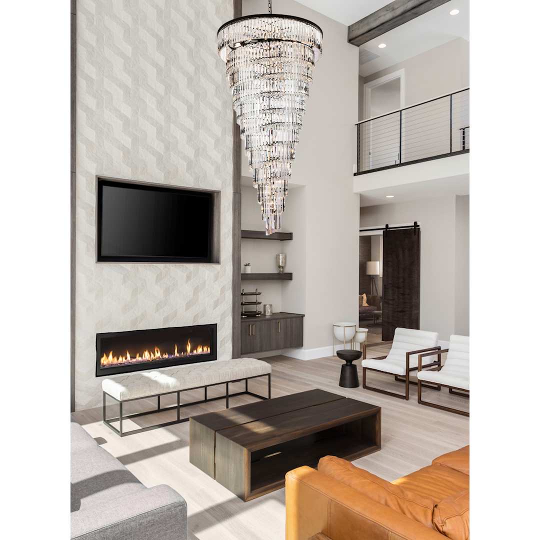 Sydney 58 Light 48" Wide Crystal Waterfall Chandelier