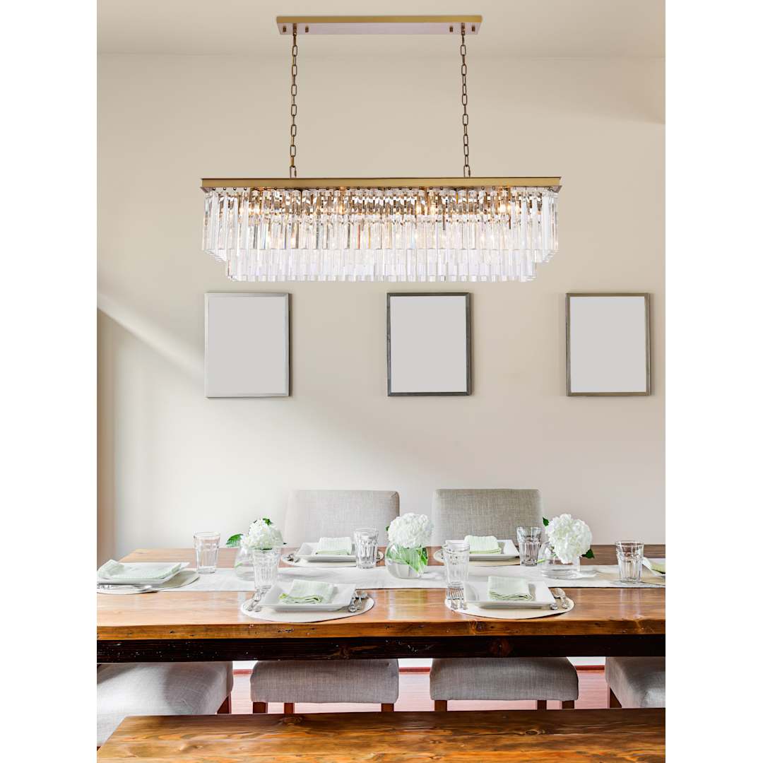 Sydney 12 Light 50" Wide Crystal Waterfall Chandelier