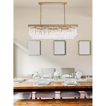 Sydney 12 Light 50" Wide Crystal Waterfall Chandelier