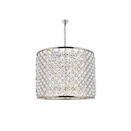 Madison 12 Light 36" Wide Crystal Drum Chandelier with Clear Royal Cut Crystals