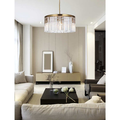 Sydney 8 Light 32" Wide Crystal Drum Chandelier