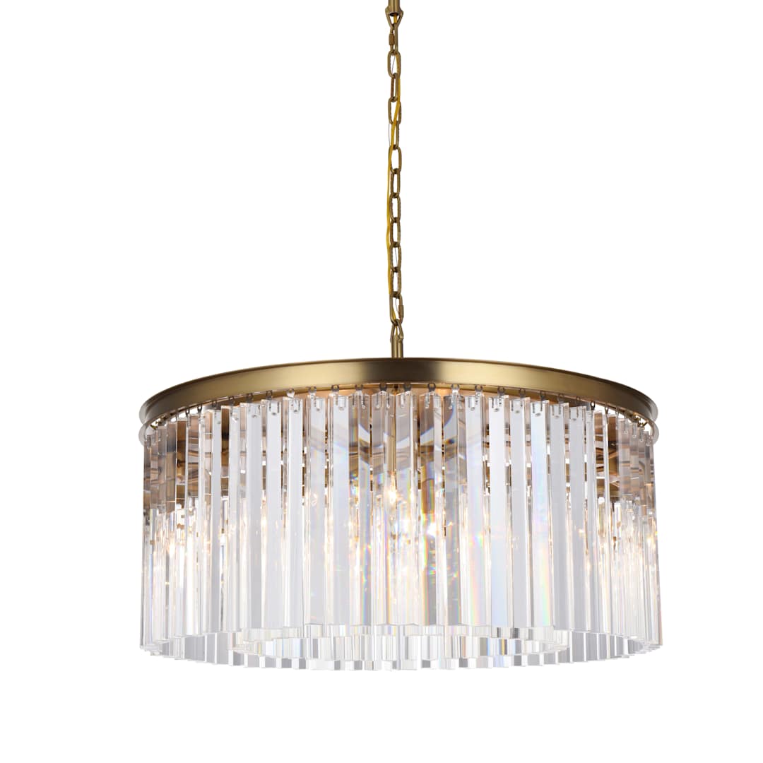 Sydney 8 Light 32" Wide Crystal Drum Chandelier