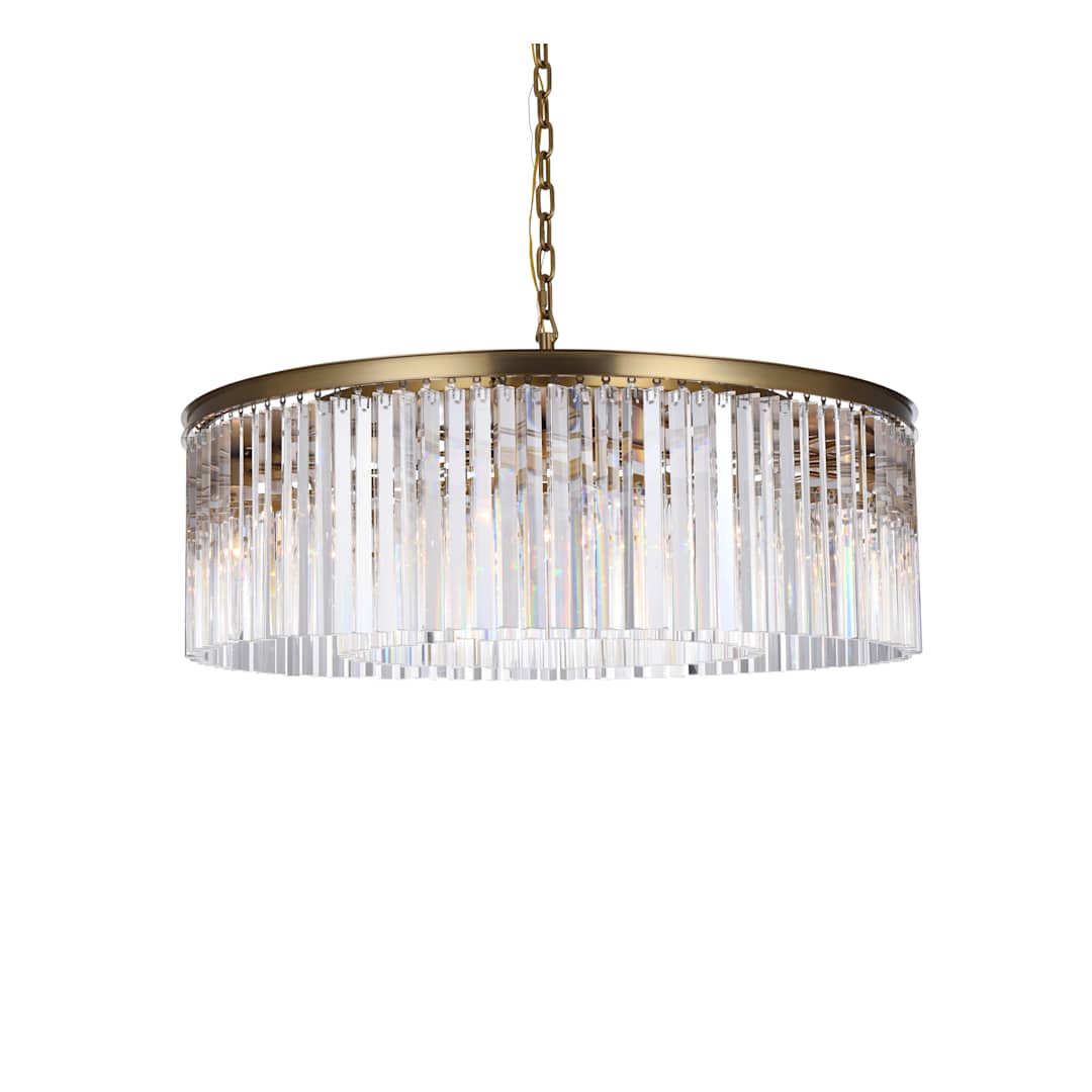 Sydney 10 Light 44" Wide Crystal Drum Chandelier