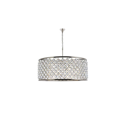 Madison 10 Light 44" Wide Crystal Drum Chandelier with Clear Royal Cut Crystals