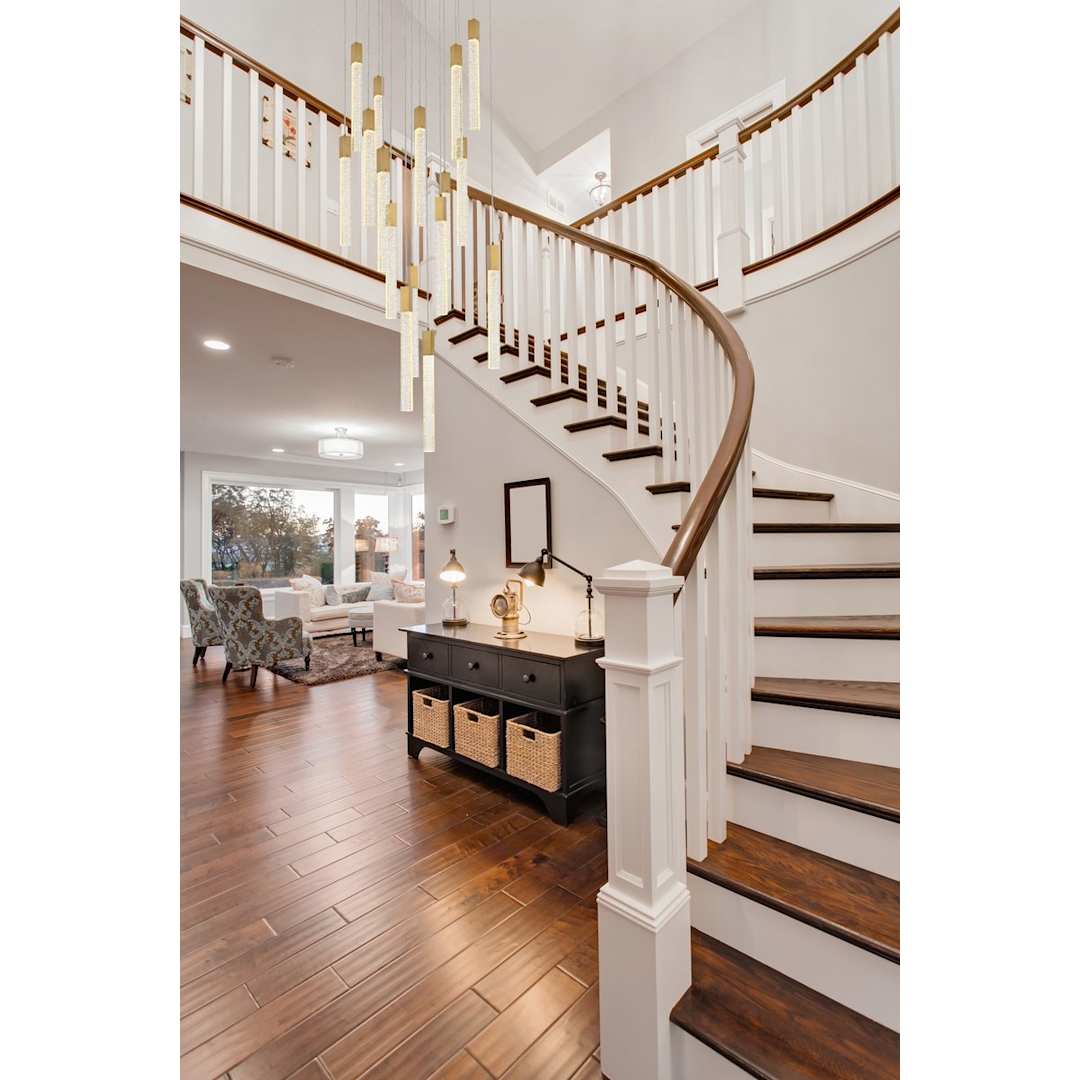 Weston 16 Light 30" Wide LED Crystal Multi Light Pendant with Clear Crystal Accents