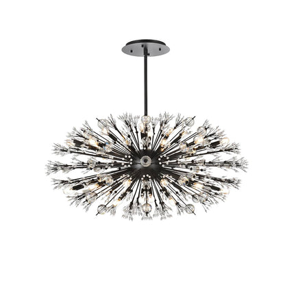 Vera 38 Light 48" Wide Oval Crystal Sputnik Chandelier with Clear Royal Cut Crystals