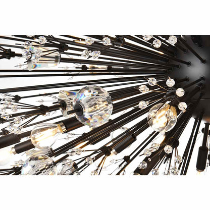 Vera 38 Light 48" Wide Oval Crystal Sputnik Chandelier with Clear Royal Cut Crystals