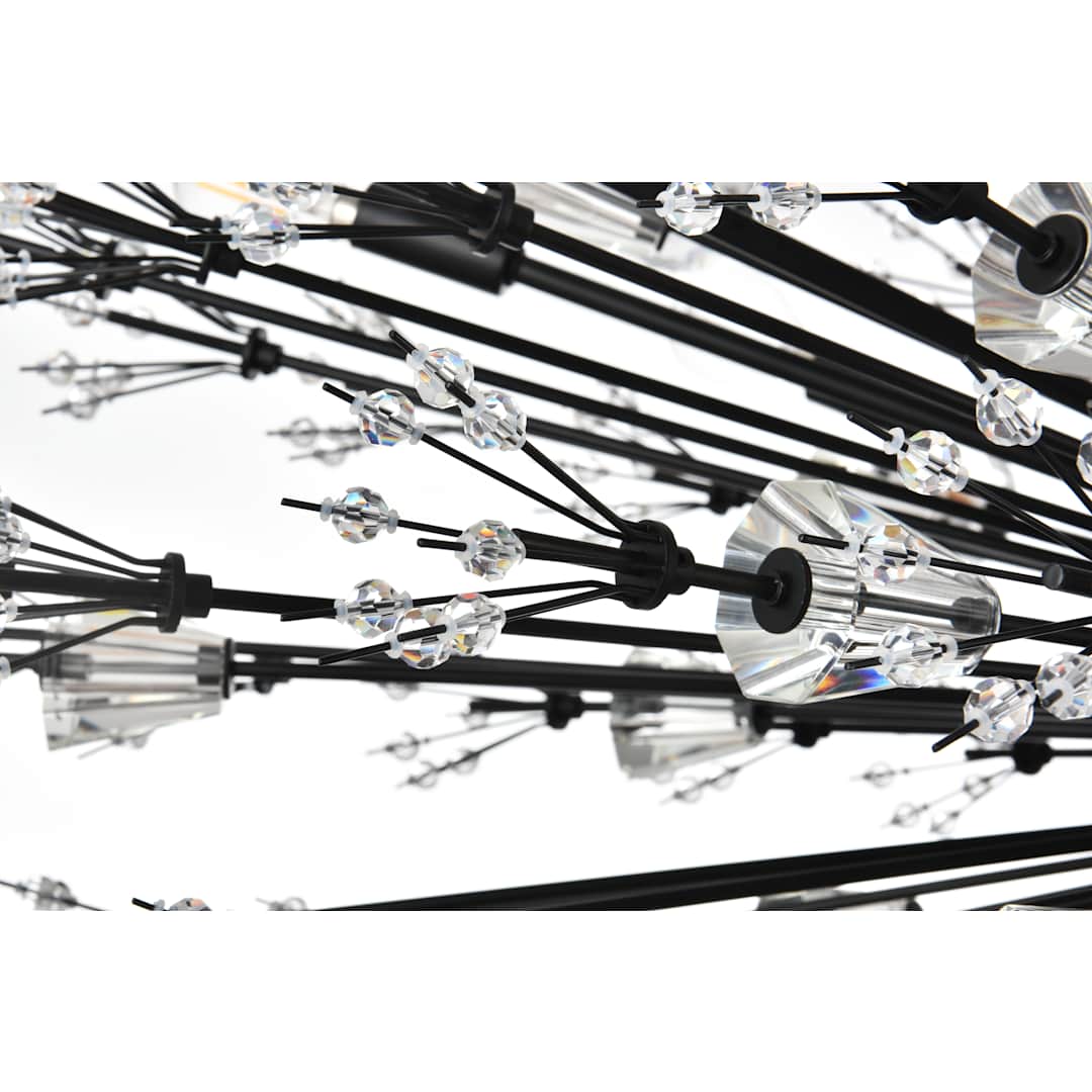 Vera 38 Light 48" Wide Oval Crystal Sputnik Chandelier with Clear Royal Cut Crystals