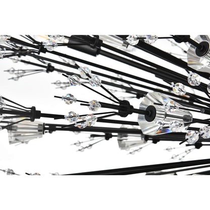 Vera 38 Light 48" Wide Oval Crystal Sputnik Chandelier with Clear Royal Cut Crystals