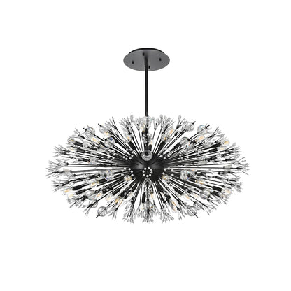 Vera 38 Light 48" Wide Oval Crystal Sputnik Chandelier with Clear Royal Cut Crystals