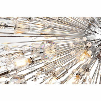 Vera 38 Light 48" Wide Oval Crystal Sputnik Chandelier with Clear Royal Cut Crystals