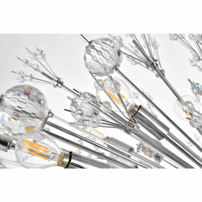 Vera 38 Light 48" Wide Oval Crystal Sputnik Chandelier with Clear Royal Cut Crystals