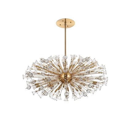 Vera 38 Light 48" Wide Oval Crystal Sputnik Chandelier with Clear Royal Cut Crystals