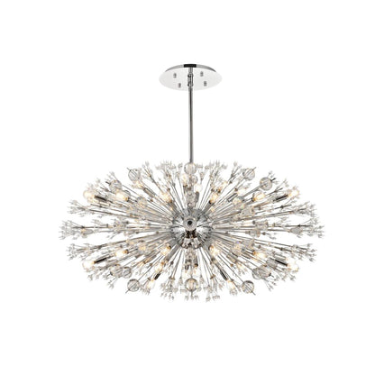 Vera 38 Light 48" Wide Oval Crystal Sputnik Chandelier with Clear Royal Cut Crystals