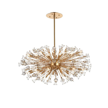 Vera 38 Light 48" Wide Oval Crystal Sputnik Chandelier with Clear Royal Cut Crystals