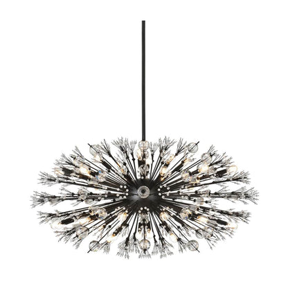 Vera 38 Light 48" Wide Oval Crystal Sputnik Chandelier with Clear Royal Cut Crystals