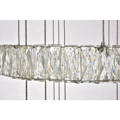 Monroe 5 Light 26" Wide LED Crystal Ring Chandelier with Clear Royal Cut Crystals