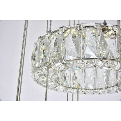 Monroe 5 Light 26" Wide LED Crystal Ring Chandelier with Clear Royal Cut Crystals