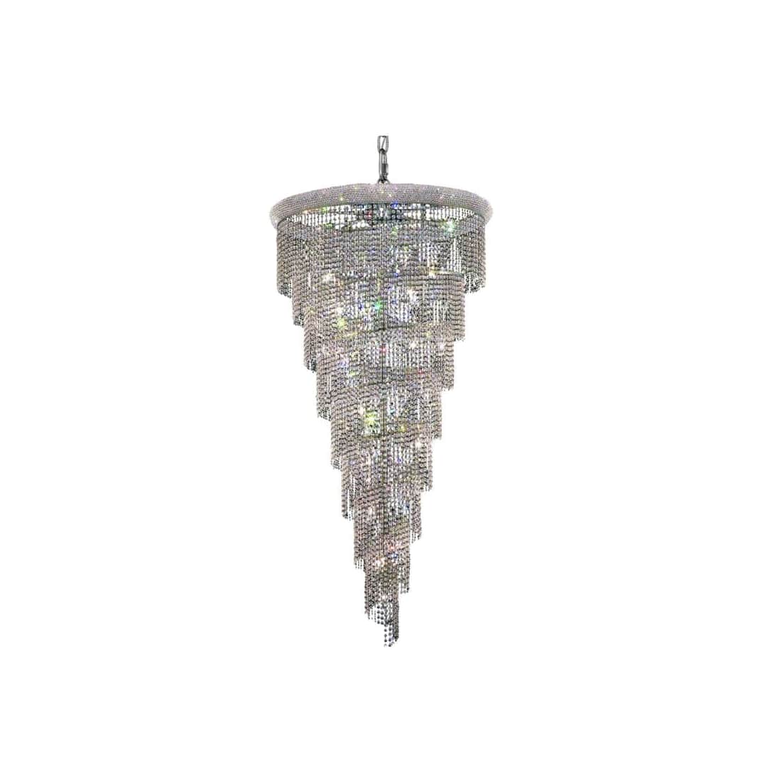 Spiral 26 Light 36" Wide Crystal Chandelier with Clear Royal Cut Crystals