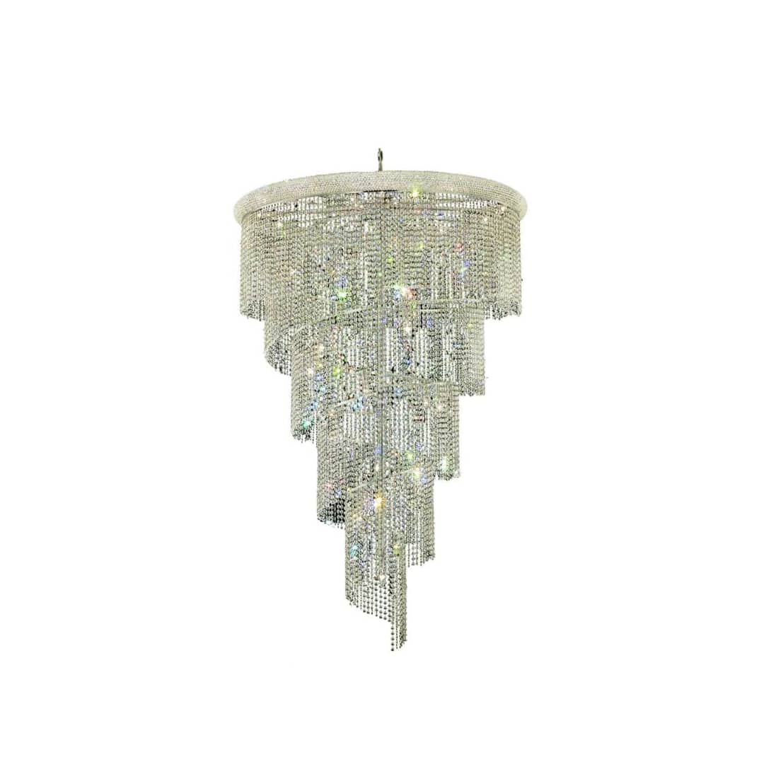 Spiral 29 Light 48" Wide Crystal Chandelier with Clear Royal Cut Crystals