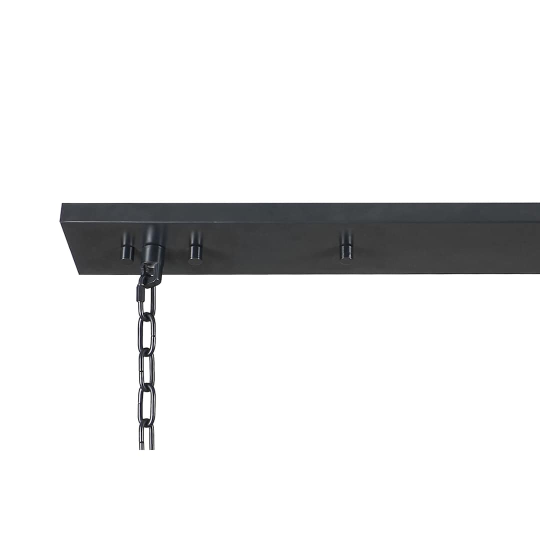 Monaco 18 Light 62" Linear Style Chandelier with Emerald Cut Glass Panels