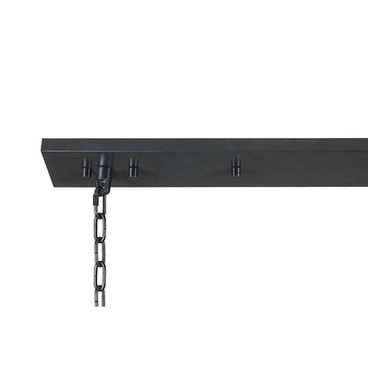 Monaco 18 Light 62" Linear Style Chandelier with Emerald Cut Glass Panels