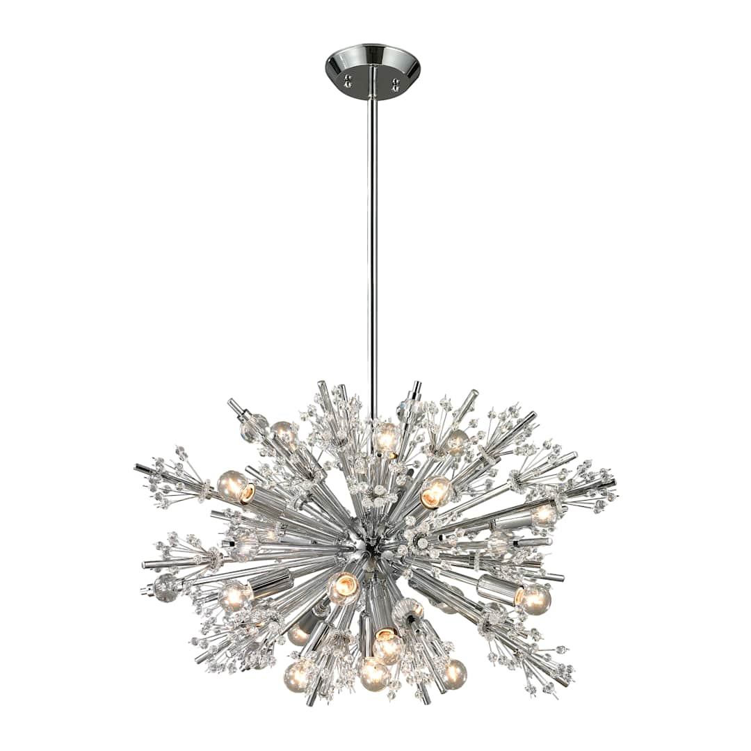 Starburst 19 Light 26" Wide Crystal Sputnik Chandelier
