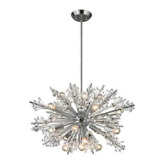 Starburst 19 Light 26" Wide Crystal Sputnik Chandelier