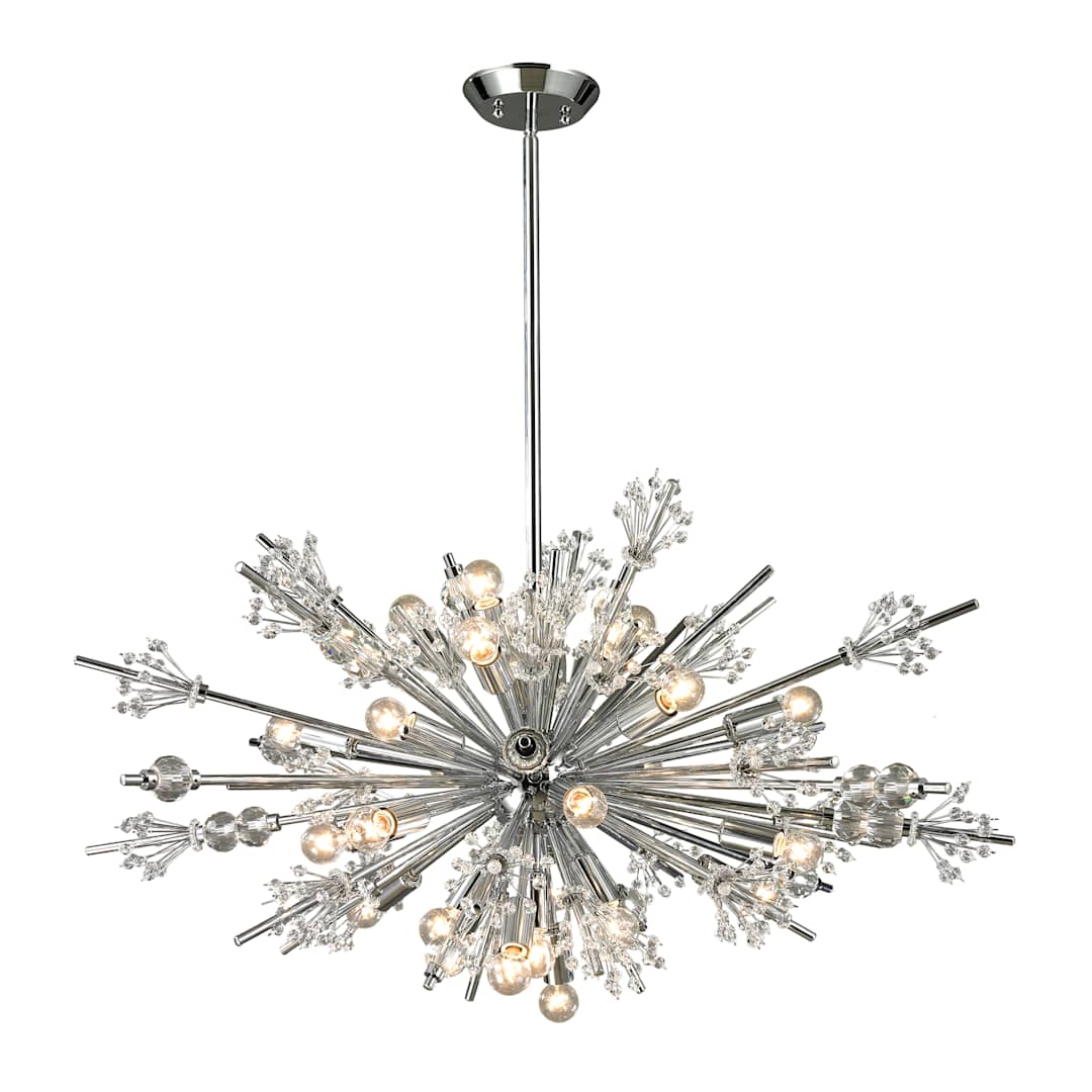 Starburst 24 Light 36" Wide Crystal Sputnik Chandelier