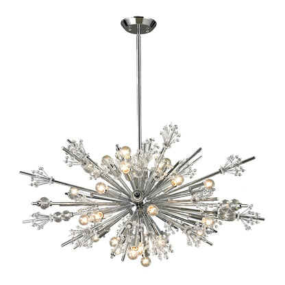 Starburst 24 Light 36" Wide Crystal Sputnik Chandelier