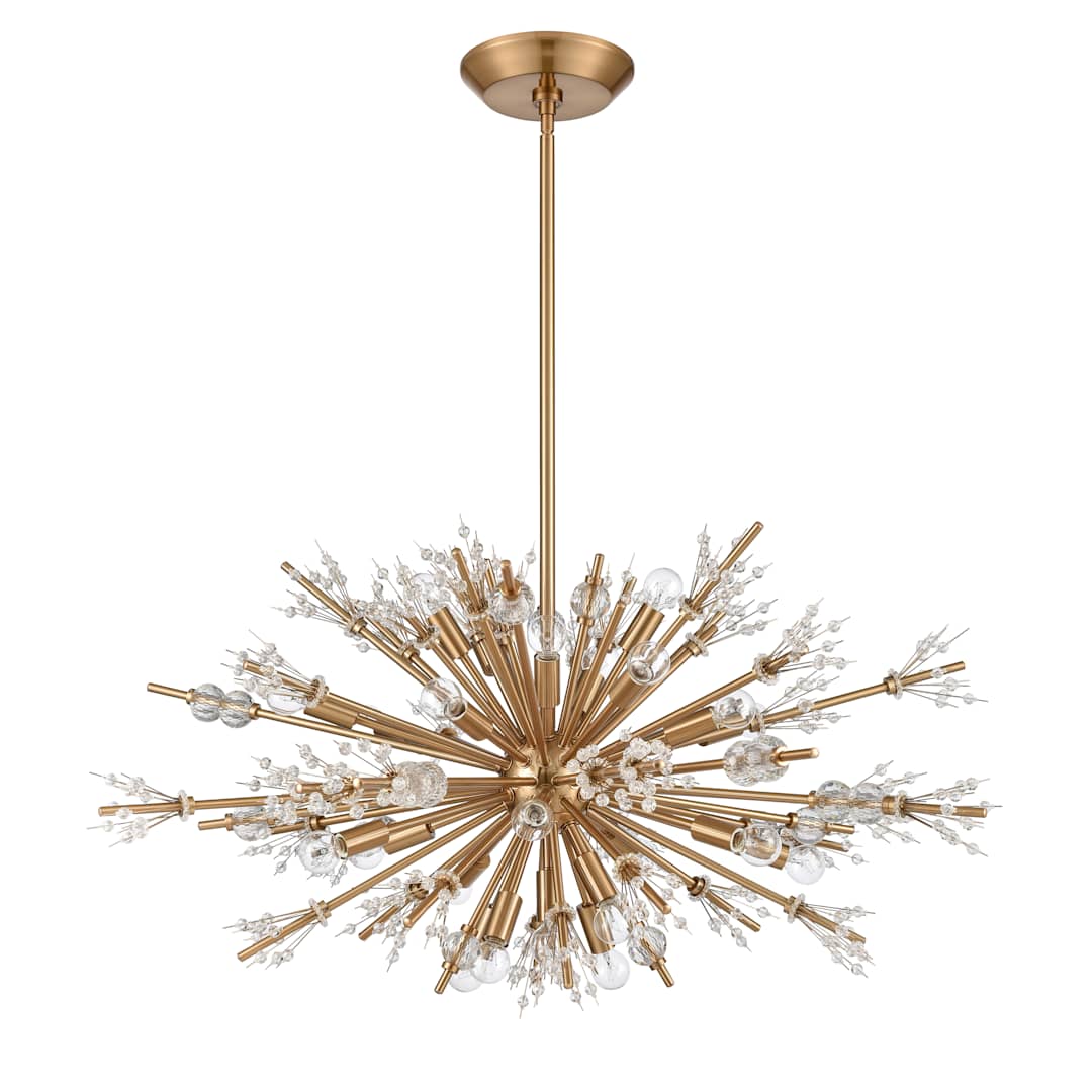 Starburst 24 Light 36" Wide Crystal Sputnik Chandelier