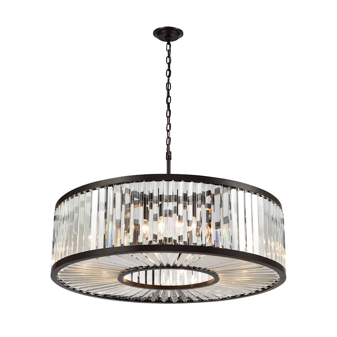 Palacial 11 Light 35" Wide Crystal Drum Chandelier