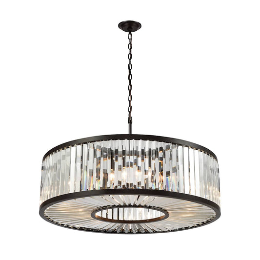 Palacial 11 Light 35" Wide Crystal Drum Chandelier