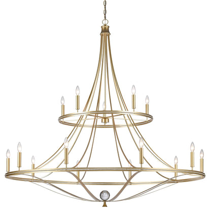 Noura 15 Light 60" Wide Crystal Candle Style Chandelier