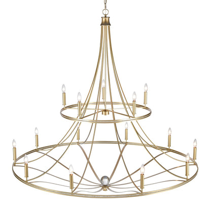 Noura 15 Light 60" Wide Crystal Candle Style Chandelier